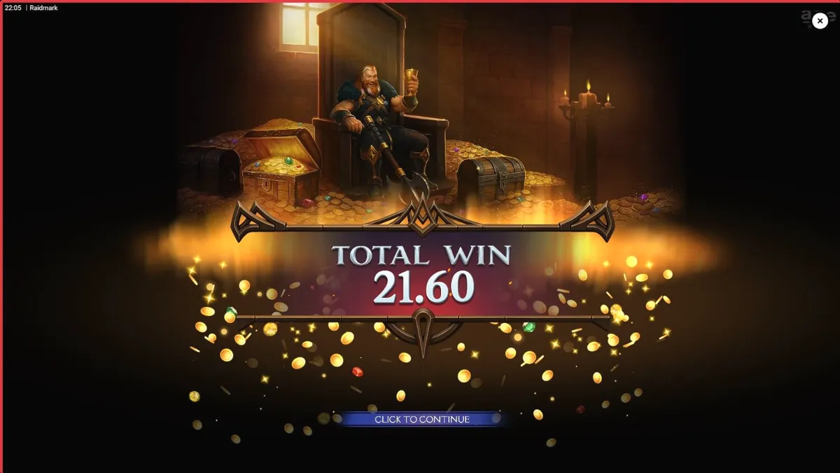 Tampilan visual slot Raidmark dengan tema Viking dan elemen pertempuran.